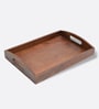 Classic Rectangle Brown Wood Serving Tray