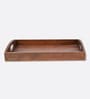 Classic Rectangle Brown Wood Serving Tray