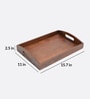 Classic Rectangle Brown Wood Serving Tray