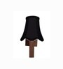 Classic Wooden Wall Lamp with Black Cotton Shade