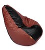 Classic XL Bean Bag with Beans in Black & Tan Colour