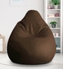 Classic XXL Bean Bag with Beans in Brown Colour