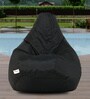Classic XXL All Weather Outdoor Bean Bag With Beans In Black Colour