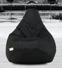 Classic XXL All Weather Outdoor Bean Bag With Beans In Black Colour