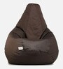 Classic XXL Fabric Bean Bag with Beans in Brown Colour
