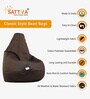 Classic XXL Fabric Bean Bag with Beans in Brown Colour