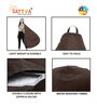 Classic XXL Fabric Bean Bag with Beans in Brown Colour