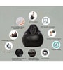 Classic XXL Bean Bag with Beans in Black & Purple Colour