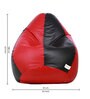 Classic XXL Bean Bag with Beans in Black & Red Colour