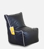 Classic XXL Bean Bag with Beans in Black & White Colour