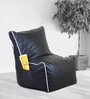 Classic XXL Bean Bag with Beans in Black & White Colour