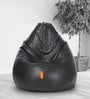 Classic XXL Bean Bag with Beans in Black Colour