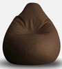 Classic XXL Bean Bag with Beans in Brown Colour