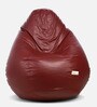 Classic XXL Bean Bag with Beans in Maroon Colour