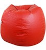 Classic XXL Bean Bag with Beans in Red Colour