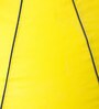 Classic XXL Bean Bag with Beans in Yellow Colour with Navy Blue Piping