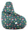 Classic XXL Canvas Bean Bag with Beans in Merry Christmas Multi Print Colour