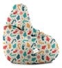 Classic Snowflakes Print XXL Fabric Bean Bag with Beans in Multi Colour