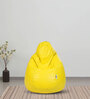 Classic XXL Leatherette Bean Bag Cover in Yellow Colour