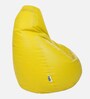Classic XXL Leatherette Bean Bag Cover in Yellow Colour