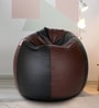 Classic XXXL Bean Bag with Beans in Black & Brown Colour