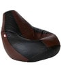 Classic XXXL Bean Bag with Beans in Black & Brown Colour