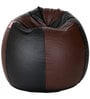 Classic XXXL Bean Bag with Beans in Black & Brown Colour