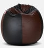 Classic XXXL Bean Bag with Beans in Black & Brown Colour