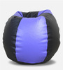 Classic XXXL Bean Bag with Beans in Blue & Black Colour
