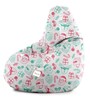 Classic XXXL Filled Bean Bag in Santa Multicolour Print