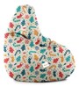 Classic XXXL Fabric Bean Bag with Beans in Snowflakes Multi Print Colour