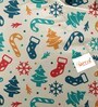 Classic XXXL Fabric Bean Bag with Beans in Snowflakes Multi Print Colour