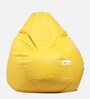Classic 4XL Leatherette Bean Bag with Beans in Yellow Colour