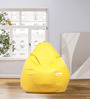 Classic 4XL Leatherette Bean Bag with Beans in Yellow Colour