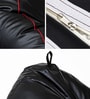 Classic XXXL Leatherette Bean Bag With Beans In Black with Pink Piping