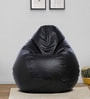 Classic XXXL Leatherette Bean Bag with Beans in Grey Colour