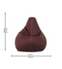 Classic XXXL Leatherette Bean Bag With Beans In Maroon with Pink Piping Classic XXXL Leatherette Bean Bag With Beans In Maroon with Pink Piping