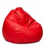 Classic XXXL Leatherette Bean Bag With Beans In Red Colour Classic XXXL Leatherette Bean Bag With Beans In Red Colour