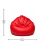 Classic XXXL Leatherette Bean Bag With Beans In Red Colour Classic XXXL Leatherette Bean Bag With Beans In Red Colour