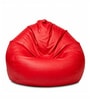 Classic XXXL Leatherette Bean Bag With Beans In Red Colour Classic XXXL Leatherette Bean Bag With Beans In Red Colour