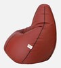 Classic XXXL Leatherette Bean Bag with Beans in Tan Colour