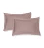 Orange Solid 210 TC Cotton King Sized Bedsheet With 2 Pillow Covers
