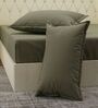 Brown Solid 210 TC Cotton King Sized Bedsheet With 2 Pillow Covers