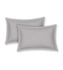 Grey Solid 210 TC Cotton King Sized Bedsheet With 2 Pillow Covers