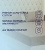 Beige Solid 210 TC Cotton King Sized Bedsheet With 2 Pillow Covers
