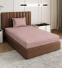 Pink Solid 210 TC Cotton Bedsheet With Single Size Bedsheet With 1 Pillow Cover