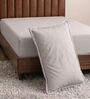 Grey Solid 210 TC Cotton Bedsheet With Single Size Bedsheet With 1 Pillow Cover