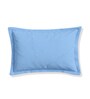 Blue Solid 210 TC Cotton Bedsheet With Single Size Bedsheet With 1 Pillow Cover