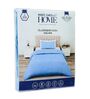 Blue Solid 210 TC Cotton Bedsheet With Single Size Bedsheet With 1 Pillow Cover