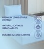 Blue Solid 210 TC Cotton Bedsheet With Single Size Bedsheet With 1 Pillow Cover
